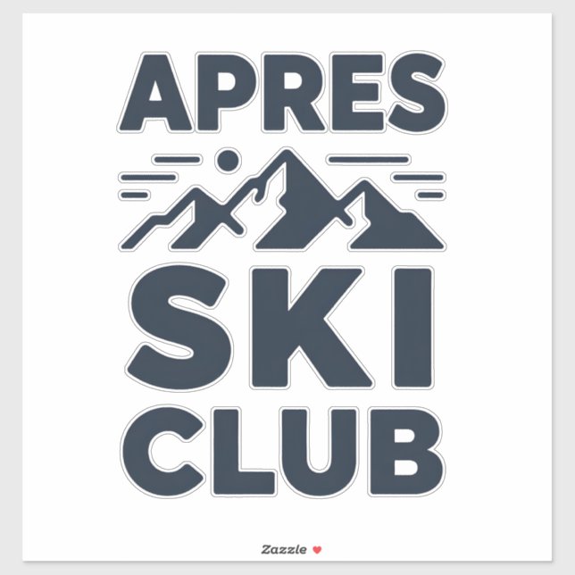Apres Ski Club Mountain Logo - Custom Mens Winter  (Sheet)