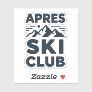 Apres Ski Club Mountain Logo - Custom Mens Winter 