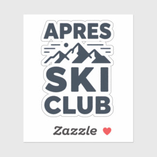Apres Ski Club Mountain Logo - Custom Mens Winter