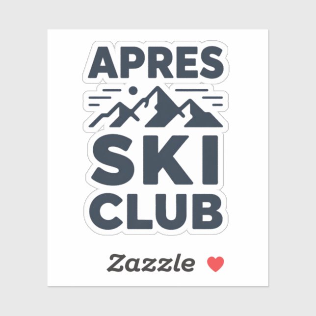 Apres Ski Club Mountain Logo - Custom Mens Winter  (Sheet)