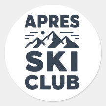 Apres Ski Club Mountain Logo - Custom Mens Winter 