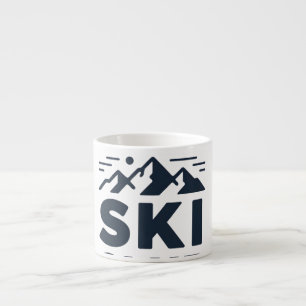 Apres Ski Club Mountain Logo - Custom Mens Winter  Espresso Cup