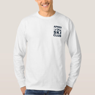 Apres Ski Club Mountain Logo - Custom Mens Winter T-Shirt