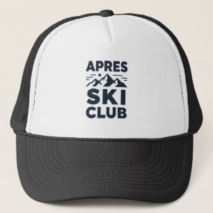 Apres Ski Club Mountain Logo - Custom Mens Winter Trucker Hat