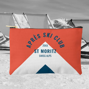 Après Ski Club Red Navy Vintage Style Winter Accessory Pouch