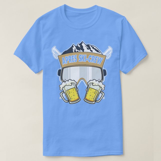 Apres Ski Crew Skiing T-Shirt (Design Front)