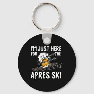 Apres Ski Funny Skier Winter Sport Skiing Gift Key Ring