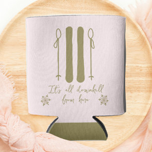 Apres Ski Funny Winter Bachelorette  Can Cooler