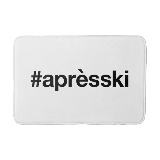 APRES SKI Hashtag Bath Mat (Front)