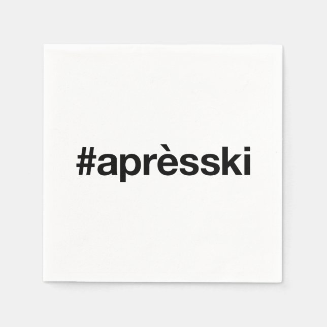APRES SKI Hashtag Napkin (Front)