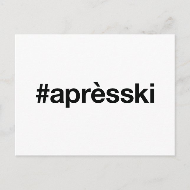 APRES SKI Hashtag Postcard (Front)