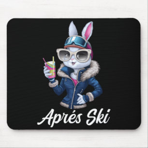 Apres Ski Hat Party Design Ski Bunny Skier Outfit  Mouse Mat