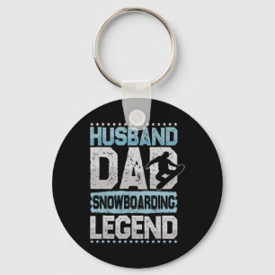 Aprés-ski Husband Dad Snowboarding Legend Snowboar Key Ring