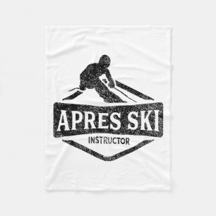 Apres ski instructor fleece blanket