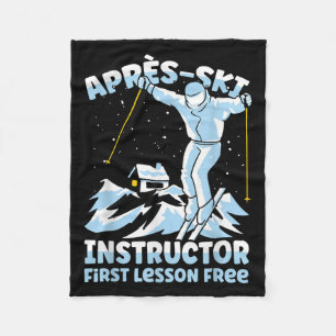 Apres Ski Instructor Skiing _1  Fleece Blanket