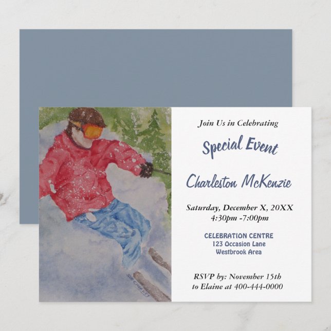 APRES SKI PARTY INVITATION (Front/Back)