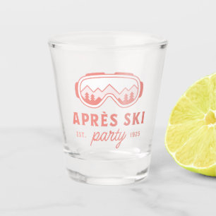 Apres ski party skiing girls night pink aesthetic shot glass