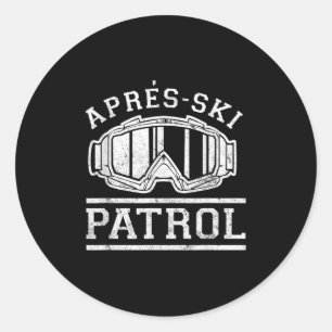 Apres Ski Patrol Classic Round Sticker