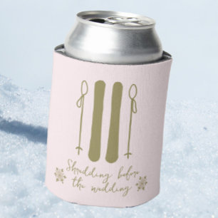 Apres Ski Pink Winter Bachelorette  Can Cooler