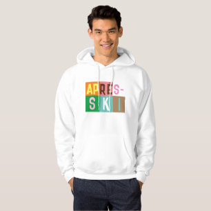Après-ski Retro Skiers Color Block  Hoodie