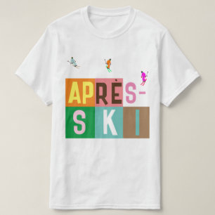 Après-ski Retro Skiers Colour Block   T-Shirt