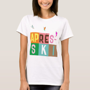 Après-ski Retro Skiers Colour Block    T-Shirt