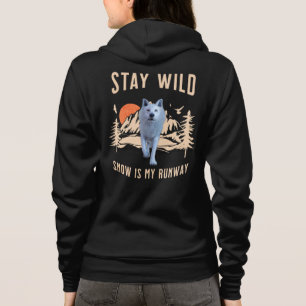 Après Ski Snow Runway Wolf Art Hoodie