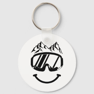 Apres Ski Snowboard Snowmobile Funny Skiing Snowmo Key Ring