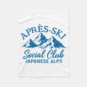Après ski social club japanese alps fleece blanket