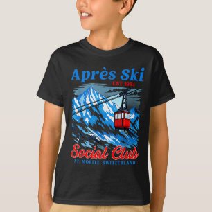 Apres ski social club skiing skier snowboard T-Shirt
