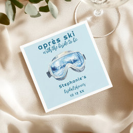 Apres Ski Sporty Winter Watercolor Bridal Shower Napkin