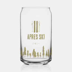 Apres Ski Winter Bachelorette Custom Can Glass