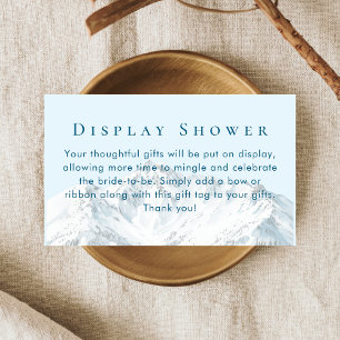 Apres Ski Winter Mountain Display Bridal Shower Enclosure Card