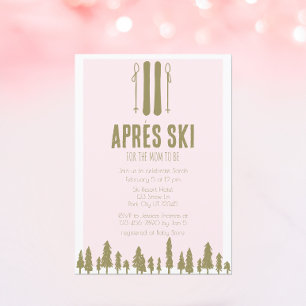 Apres Ski Winter Theme Baby Shower Invitation