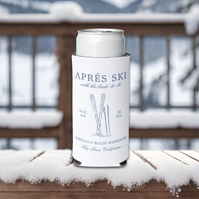 Après Ski With The Bride to Be Bach Weekend Seltzer Can Cooler (Creator Uploaded)