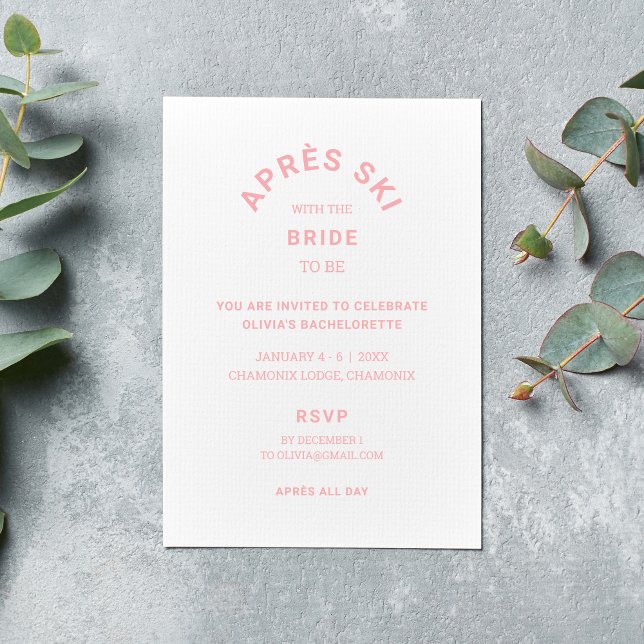 Après Ski with the Bride To Be Bachelorette Trip Invitation (Creator Uploaded)