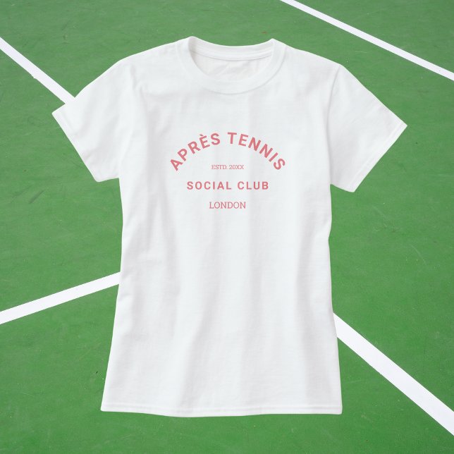Après Tennis Social Club Custom Pink Crest T-Shirt (Creator Uploaded)