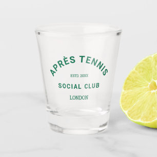 Après Tennis Social Club Green Custom Crest Shot Glass