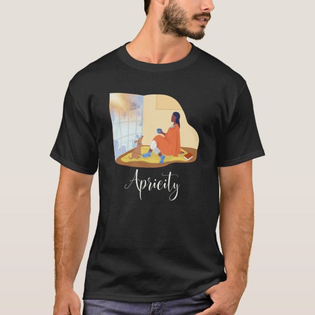 Apricity Cozy Winter Reading T-Shirt (Front)