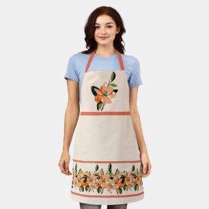 Apricot Azalea on Cream Apron