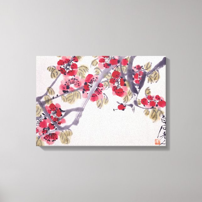 Apricot Blossoms Canvas Print (Front)