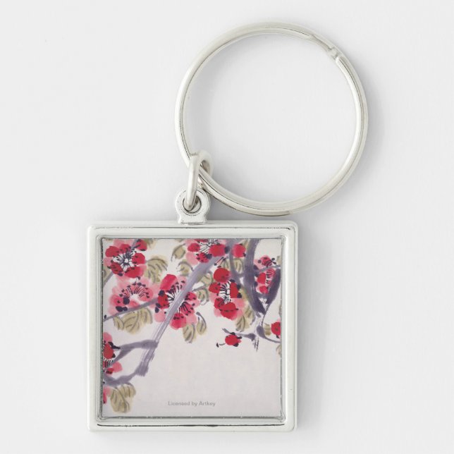 Apricot Blossoms Key Ring (Front)