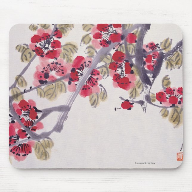 Apricot Blossoms Mouse Mat (Front)