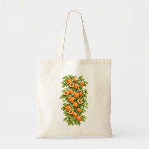 Apricot Botanical Illustration Tote Bag