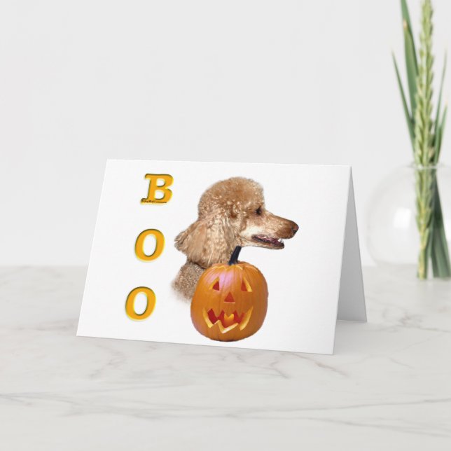 Apricot Coated Poodle Boo Card (Front)