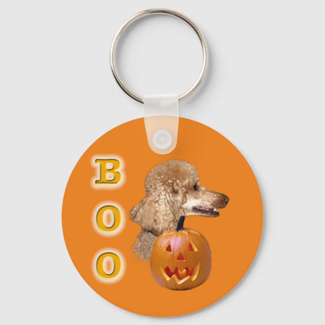 Apricot Coated Poodle Boo Key Ring (Front)