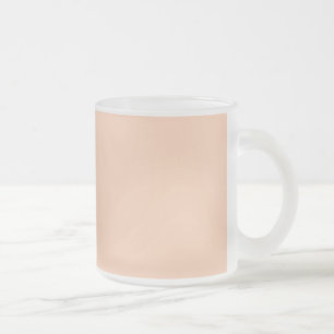 Apricot Colour Background Frosted Glass Coffee Mug