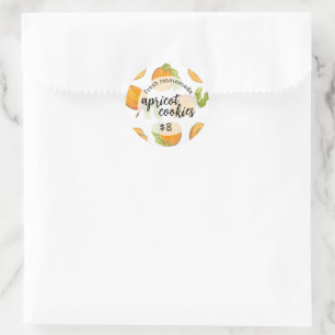 Apricot Cookies Bakery Business Custom Label