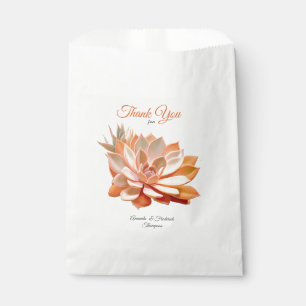 Apricot Crush Succulent Colours Favour Bags