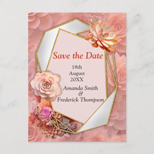 Apricot Crush Succulent Colours for 2024 Announcement Postcard (Front)